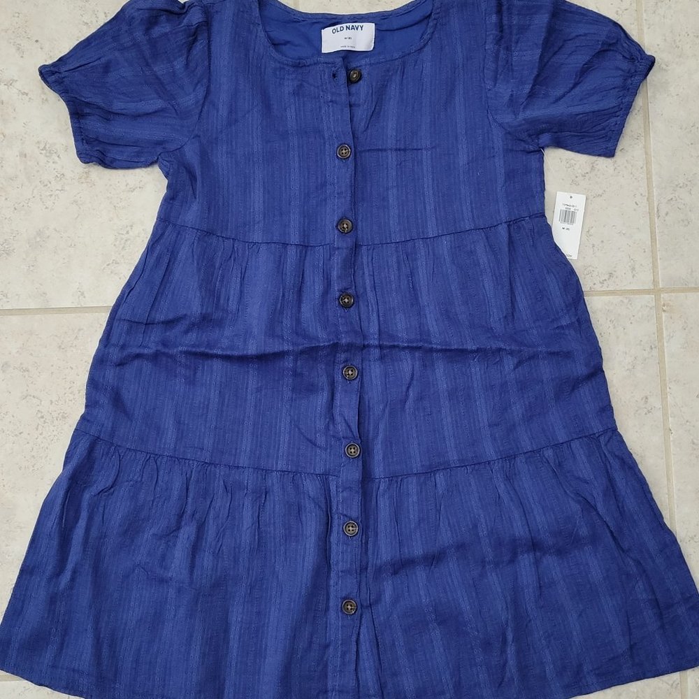 Old Navy girls sz M 8 dress blue BNWT